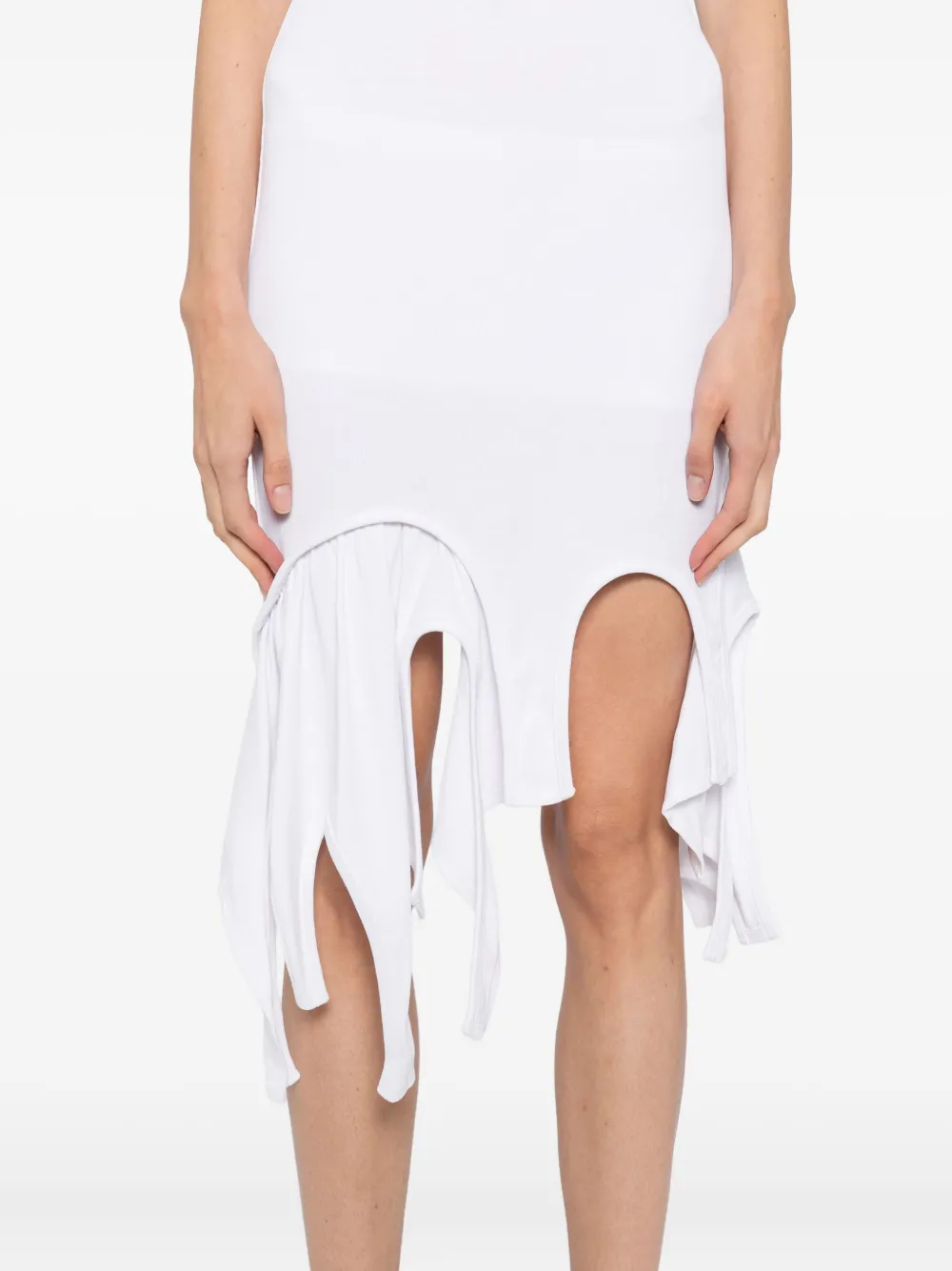 Alexander Wang Gedeconstrueerde katoenen mini-jurk Wit