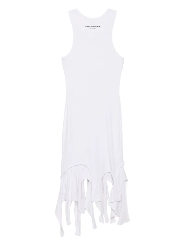 Alexander Wang Deconstructed Cotton Minidress in White