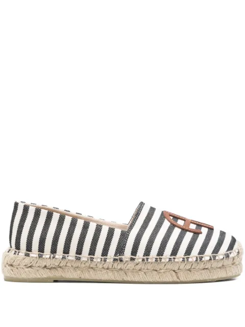 ANINE BING stribede Paloma espadriller med logo
