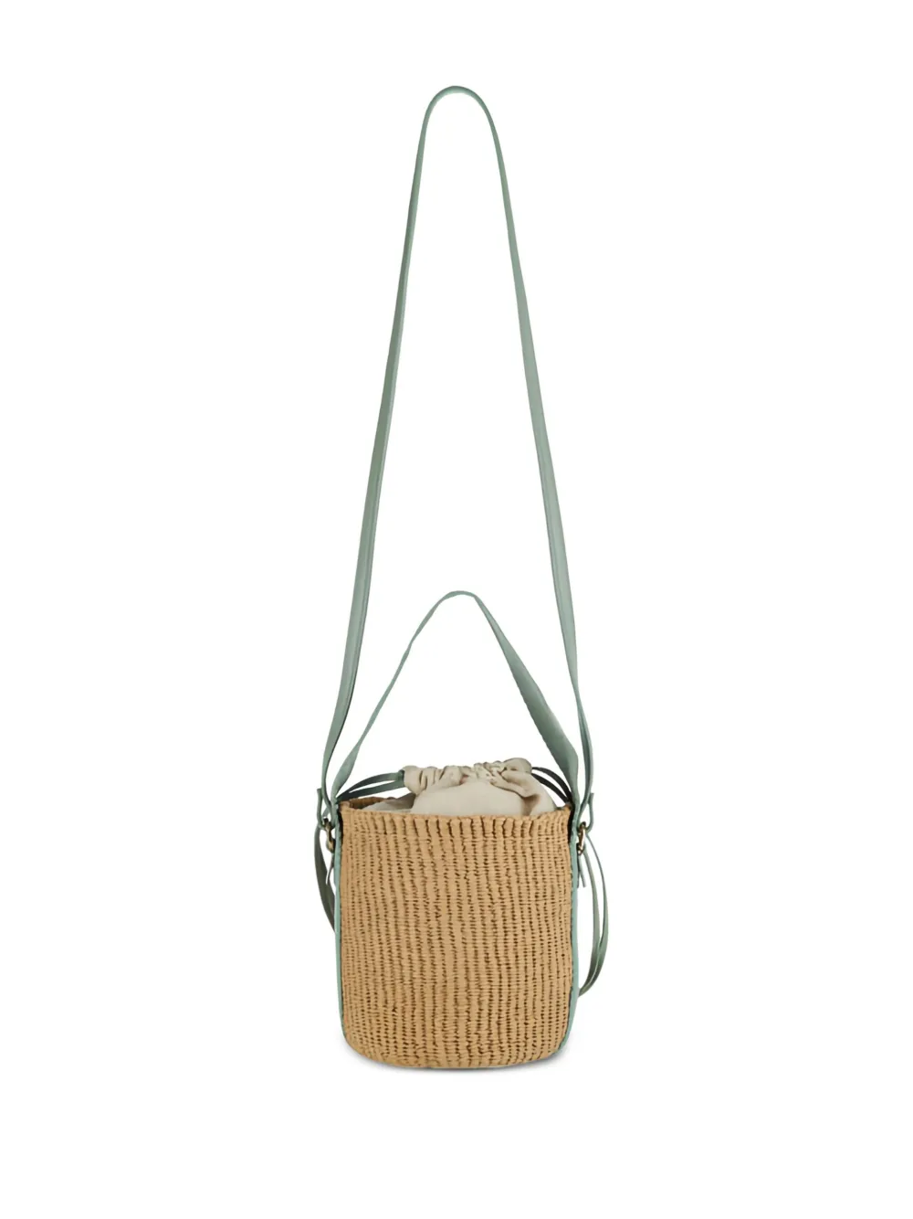 Chloé mini horse-emblem raffia bucket bag | Mini Bags | Image 2