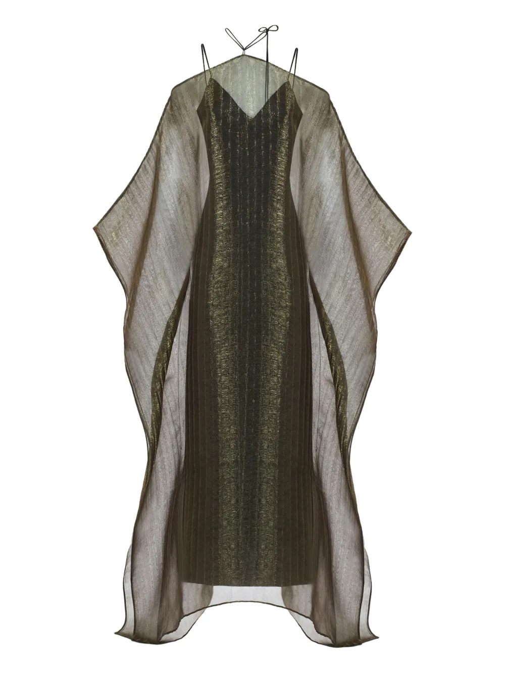Taller Marmo Sza Sza metallic pleated dress | Green | Image 1