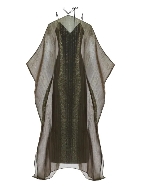 Taller Marmo Sza Sza metallic pleated dress