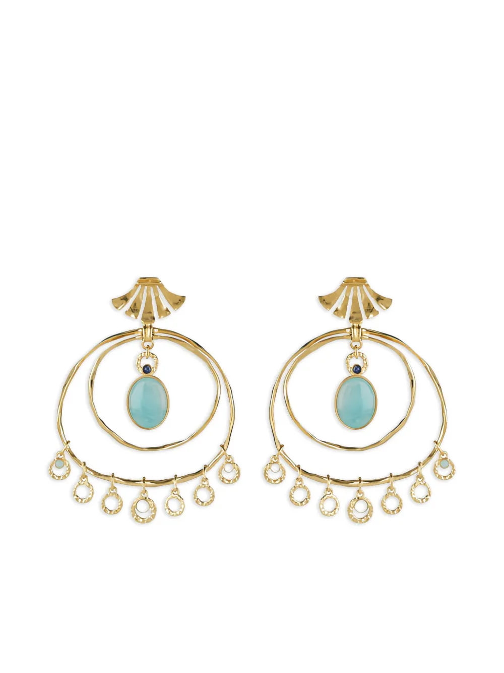 Chloé circle-shaped stone-embellished earrings | Gold | Image 1