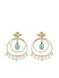 Chloé circle-shaped stone-embellished earrings - Gold
