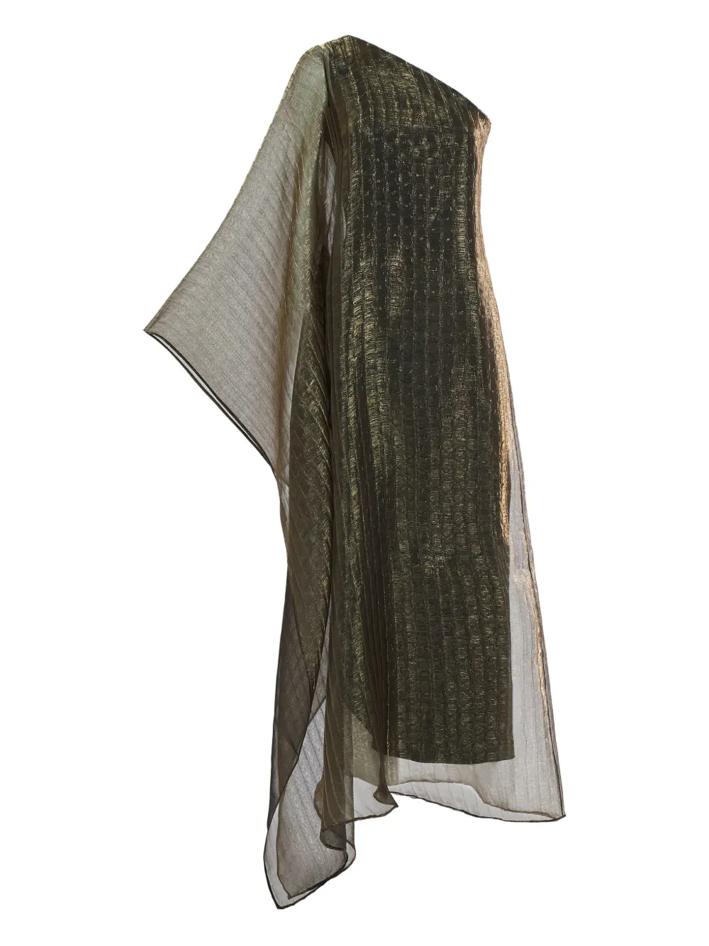 Taller Marmo Betsy asymmetrische geplooide asymmetrische jurk Groen