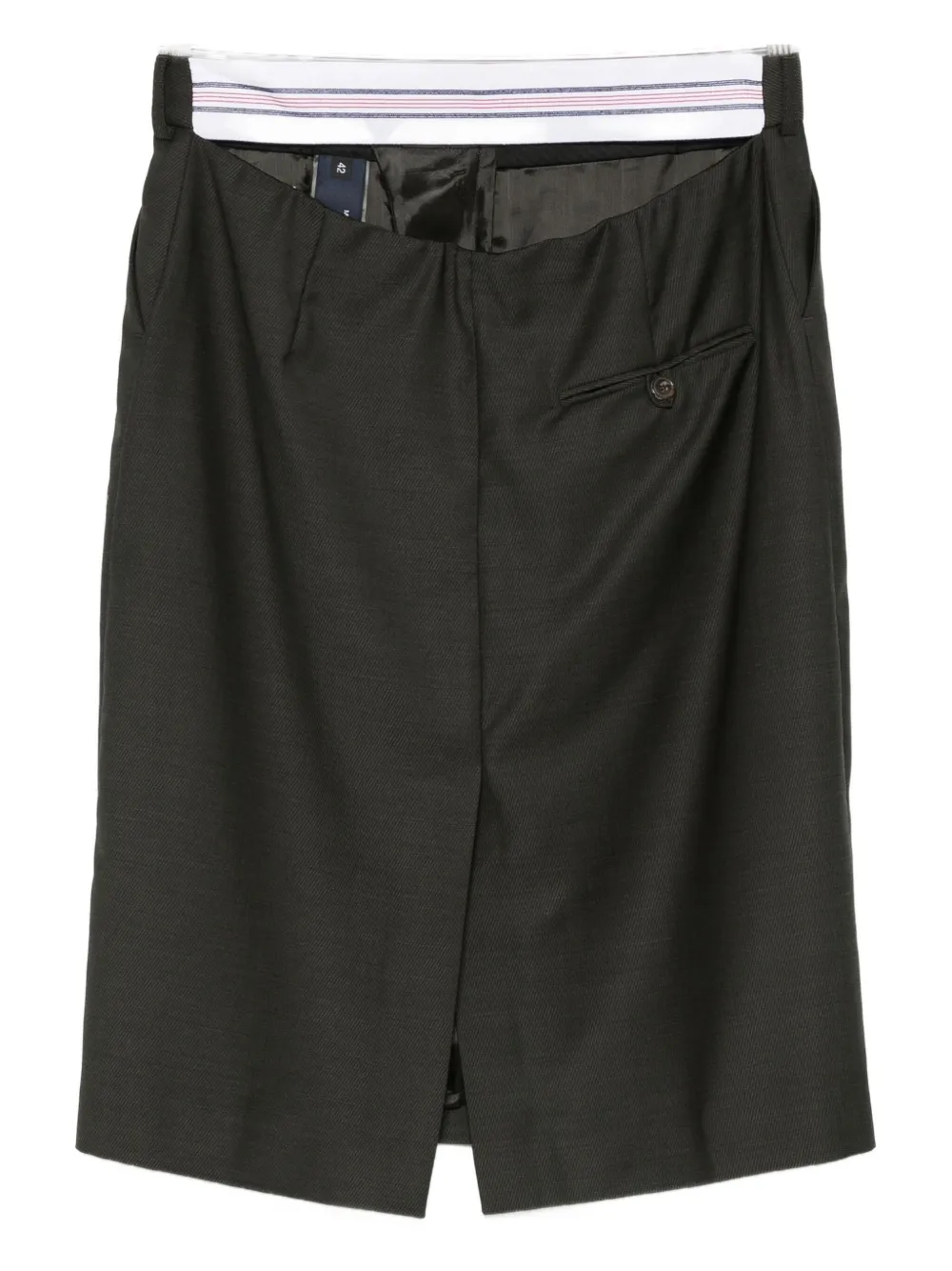 Martine Rose high-waisted panelled skirt - Groen
