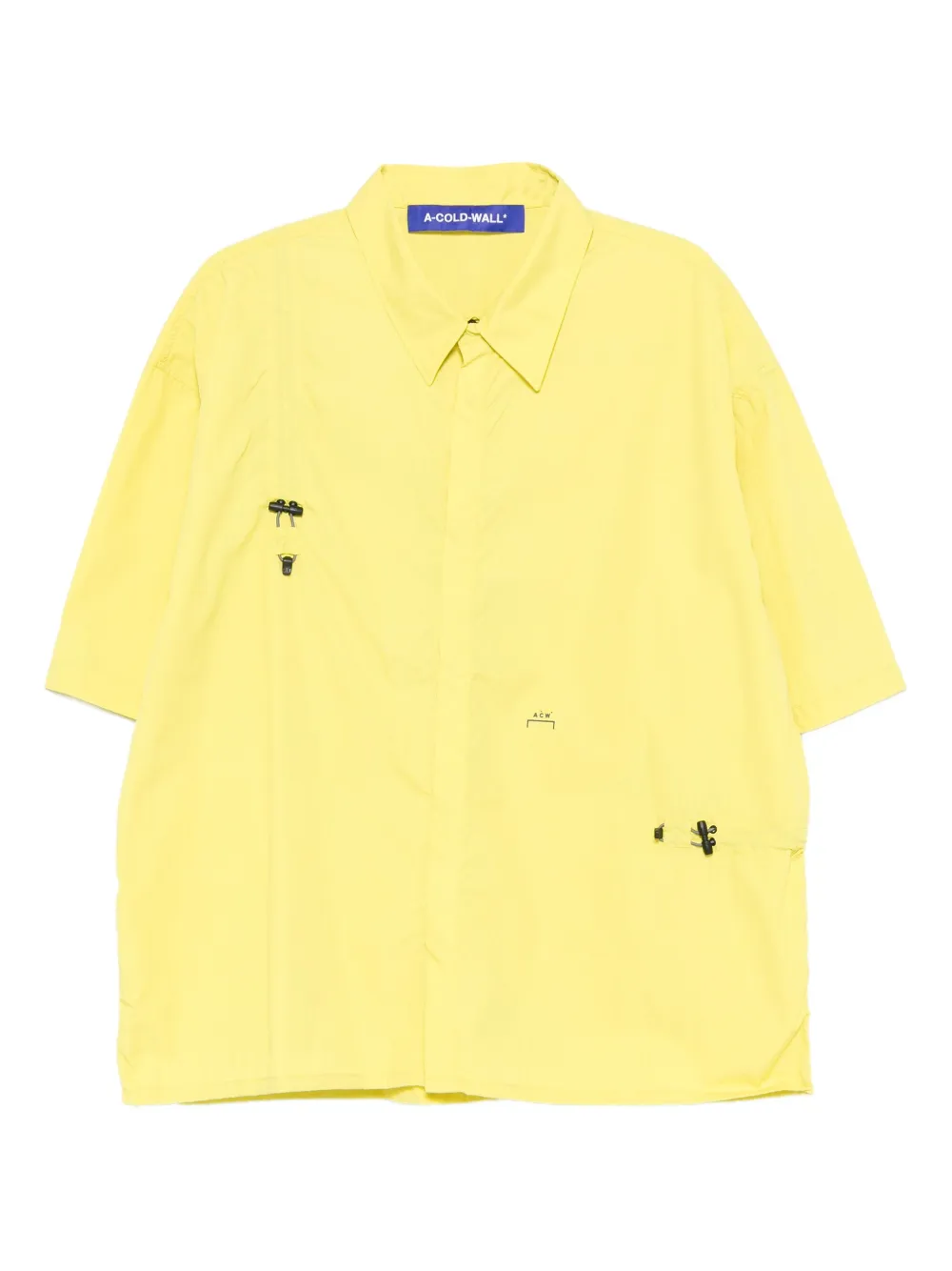 * clasp-detail short-sleeves shirt