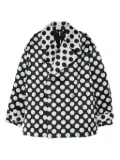 Charles Jeffrey Loverboy polka-dot double-breasted coat - Black
