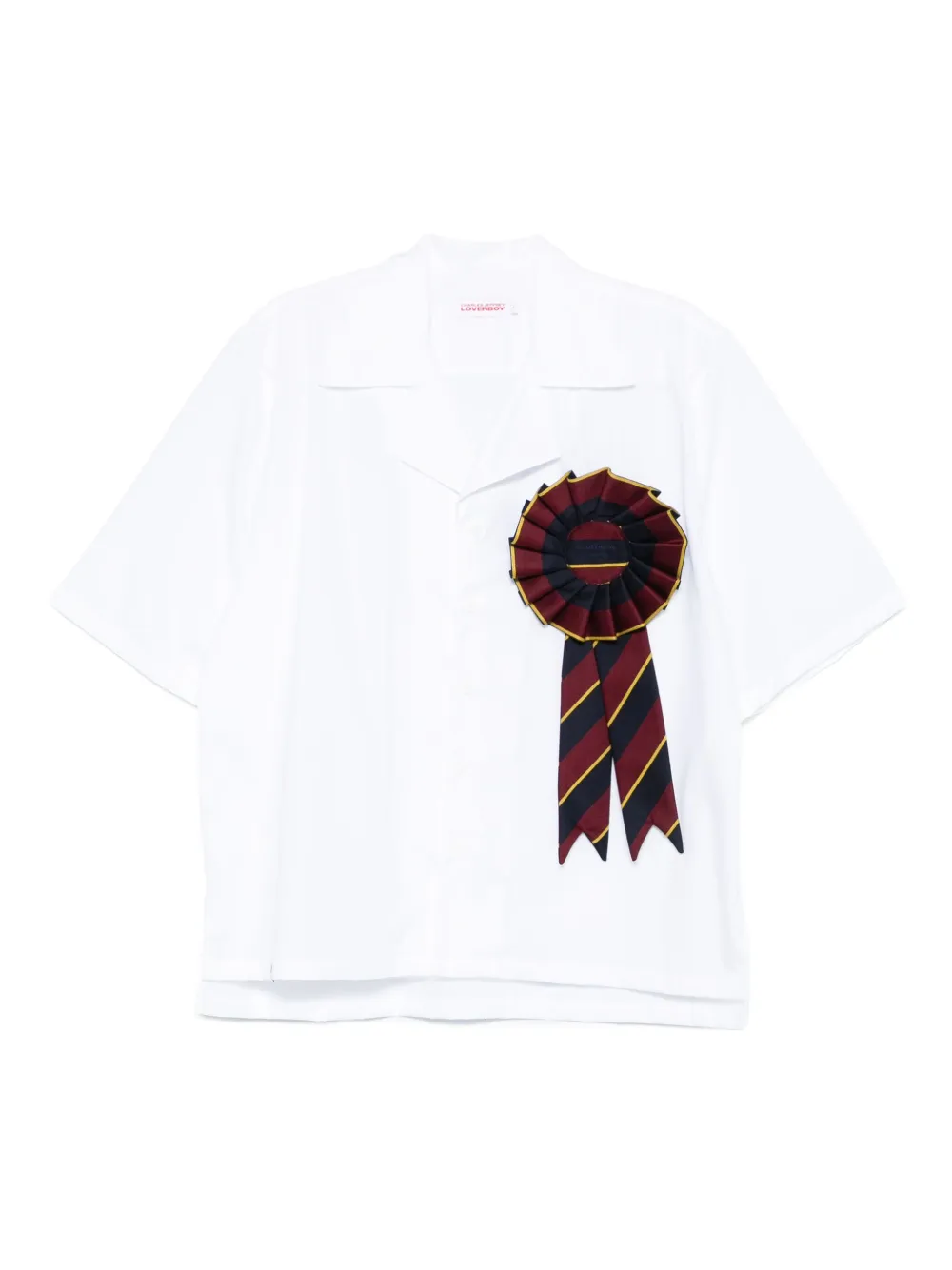 Charles Jeffrey Loverboy rosette ribbon shirt | White | Image 1