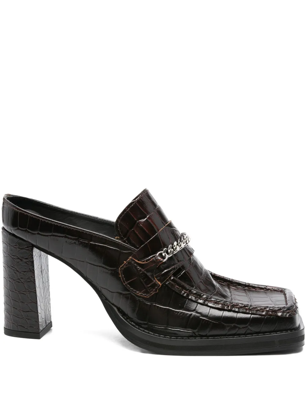 Martine Rose 90mm square-toe pumps Brown
