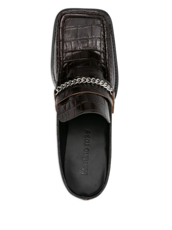 Martine Rose 90mm square-toe Pumps Brown FARFETCH TR