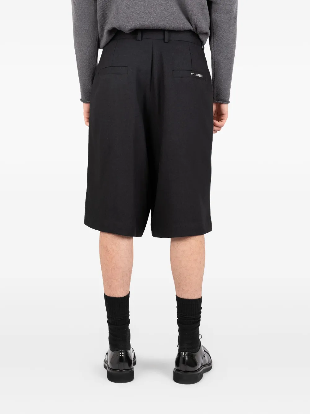 Société Anonyme pleated pocketed tailored shorts Zwart