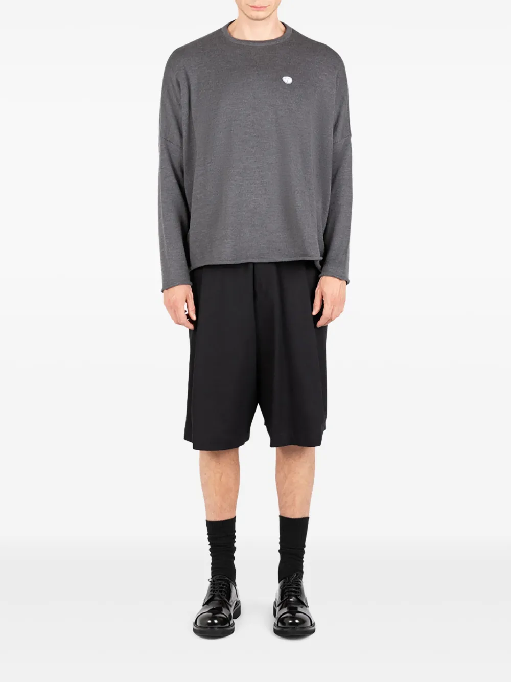 Société Anonyme pleated pocketed tailored shorts Zwart