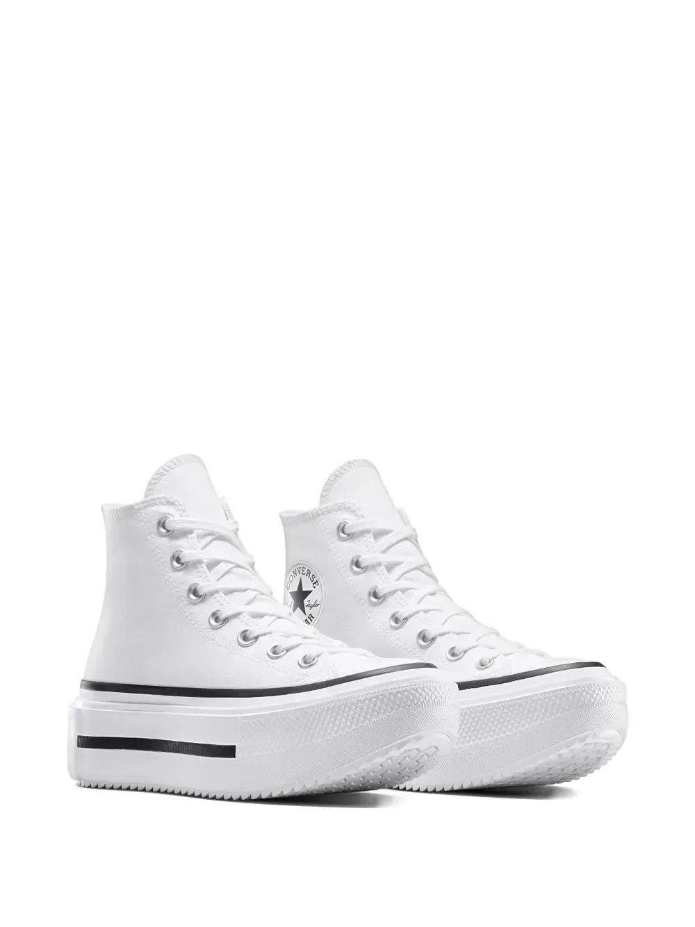 Converse Platform Lace-up Sneakers In White
