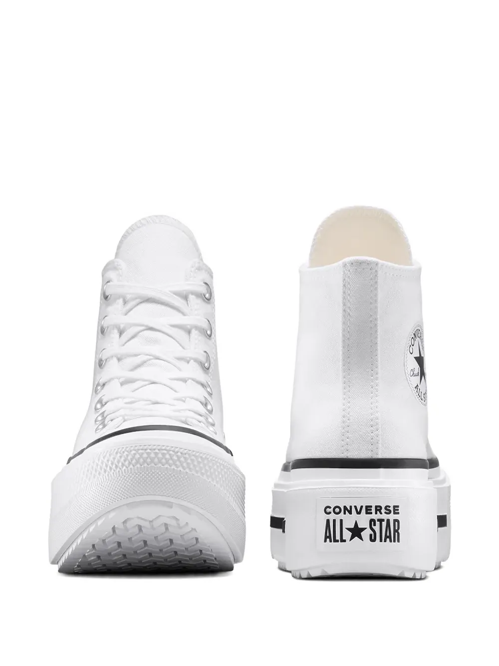 Converse Platform Lace-up Sneakers In White