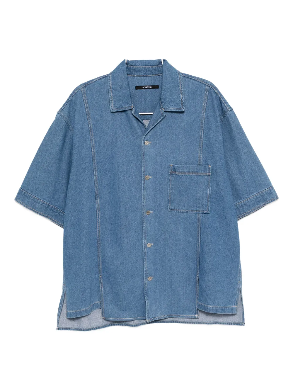 SONGZIO John Aquarelle denim overhemd Blauw