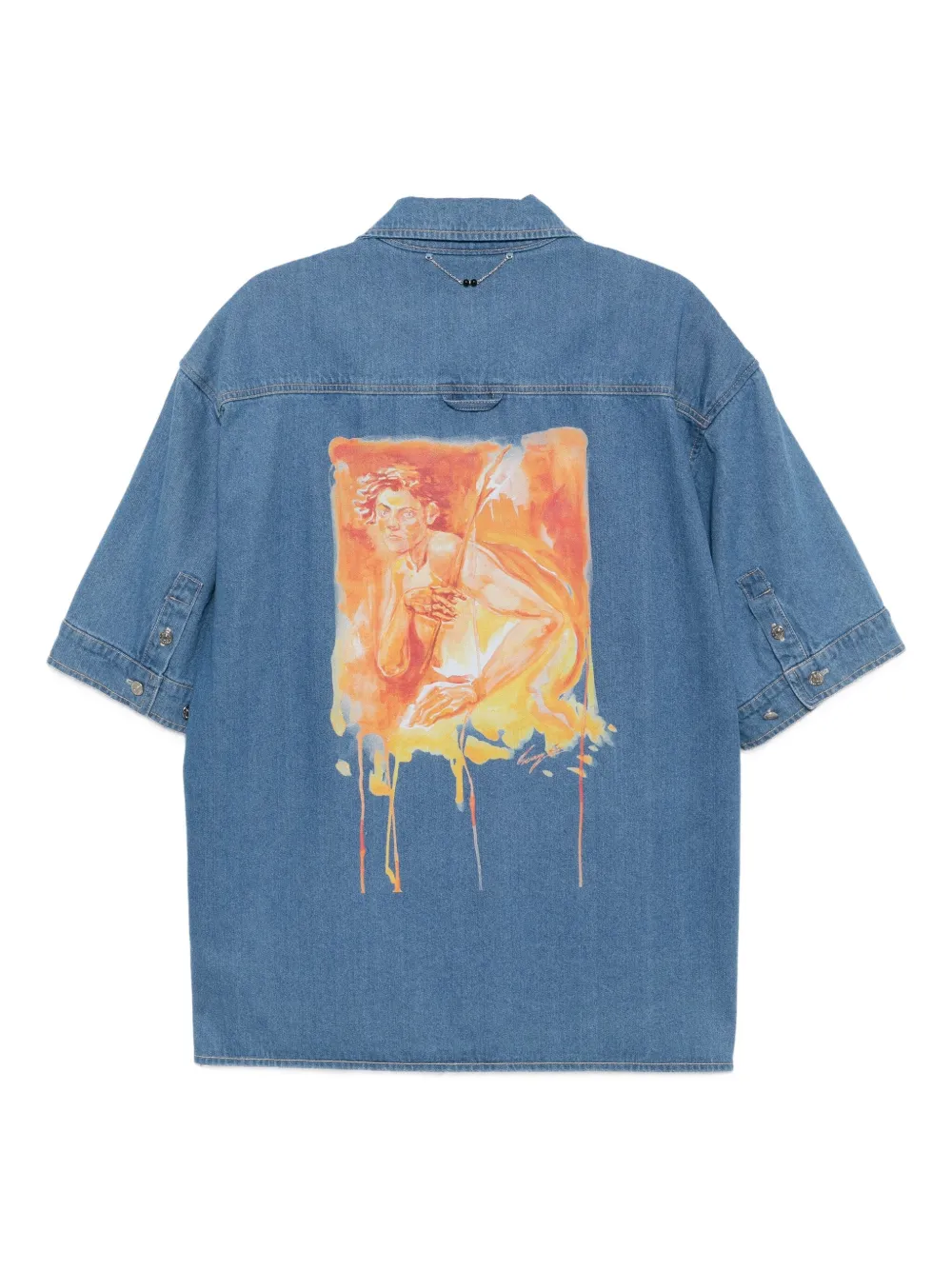 SONGZIO John Aquarelle denim overhemd Blauw