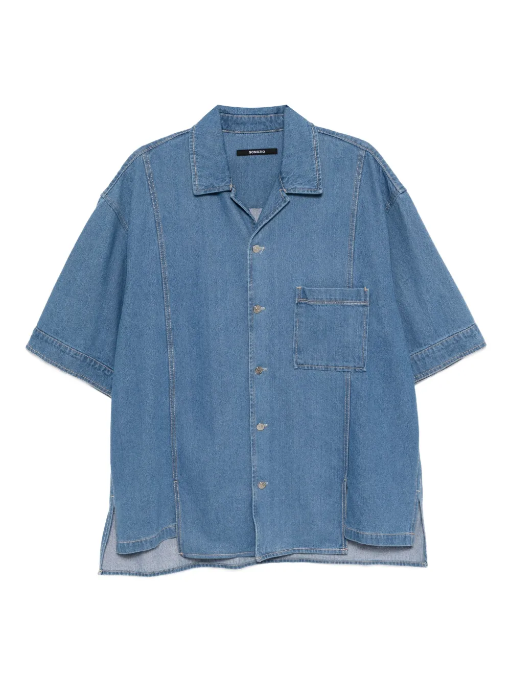 SONGZIO John Aquarelle denim overhemd Blauw