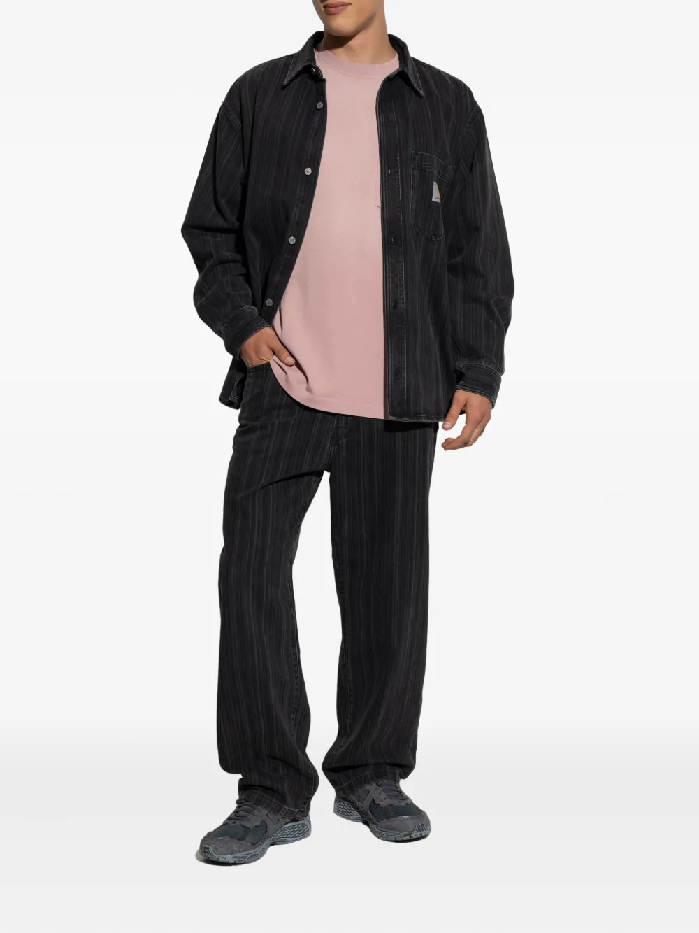 Carhartt WIP Rylan pinstripe jeans Zwart