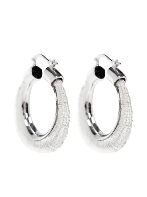 Jil Sander metallic hoop earrings