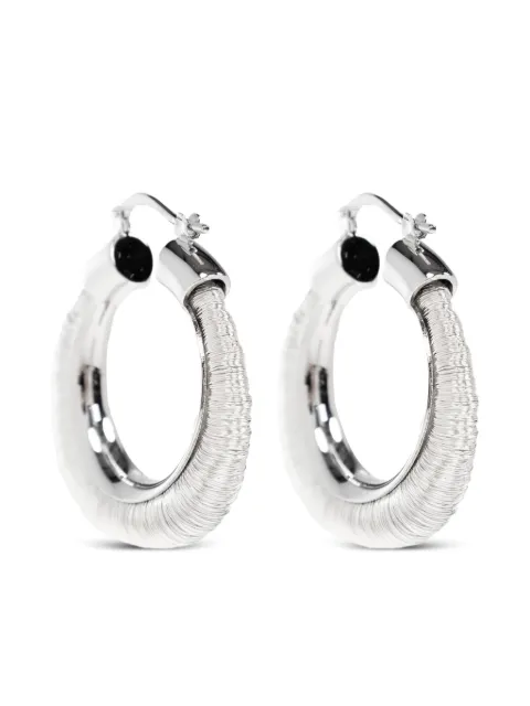 Jil Sander metallic hoop earrings