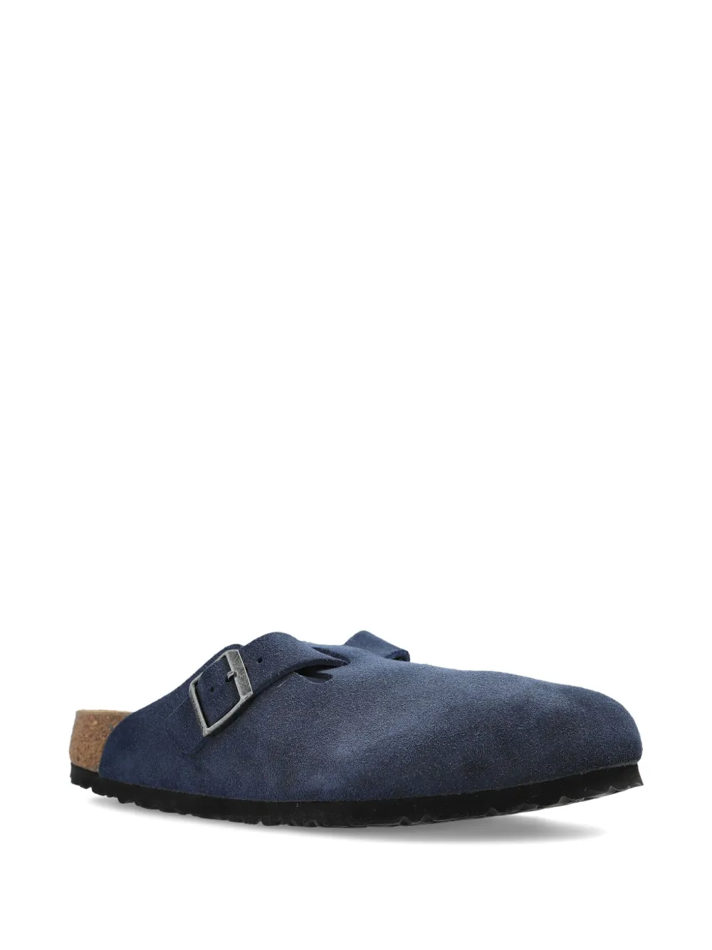 Birkenstock Boston buckle suede slip-ons Blue