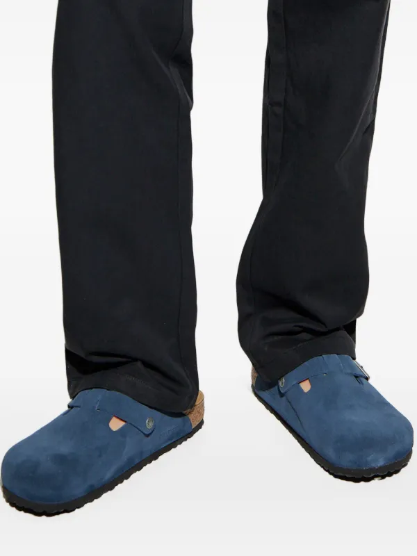 Birkenstock Boston Buckle Suede slip-ons | Blue | FARFETCH