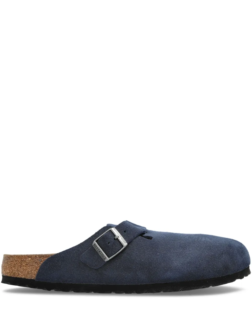 Birkenstock Boston buckle suede slip-ons Blue