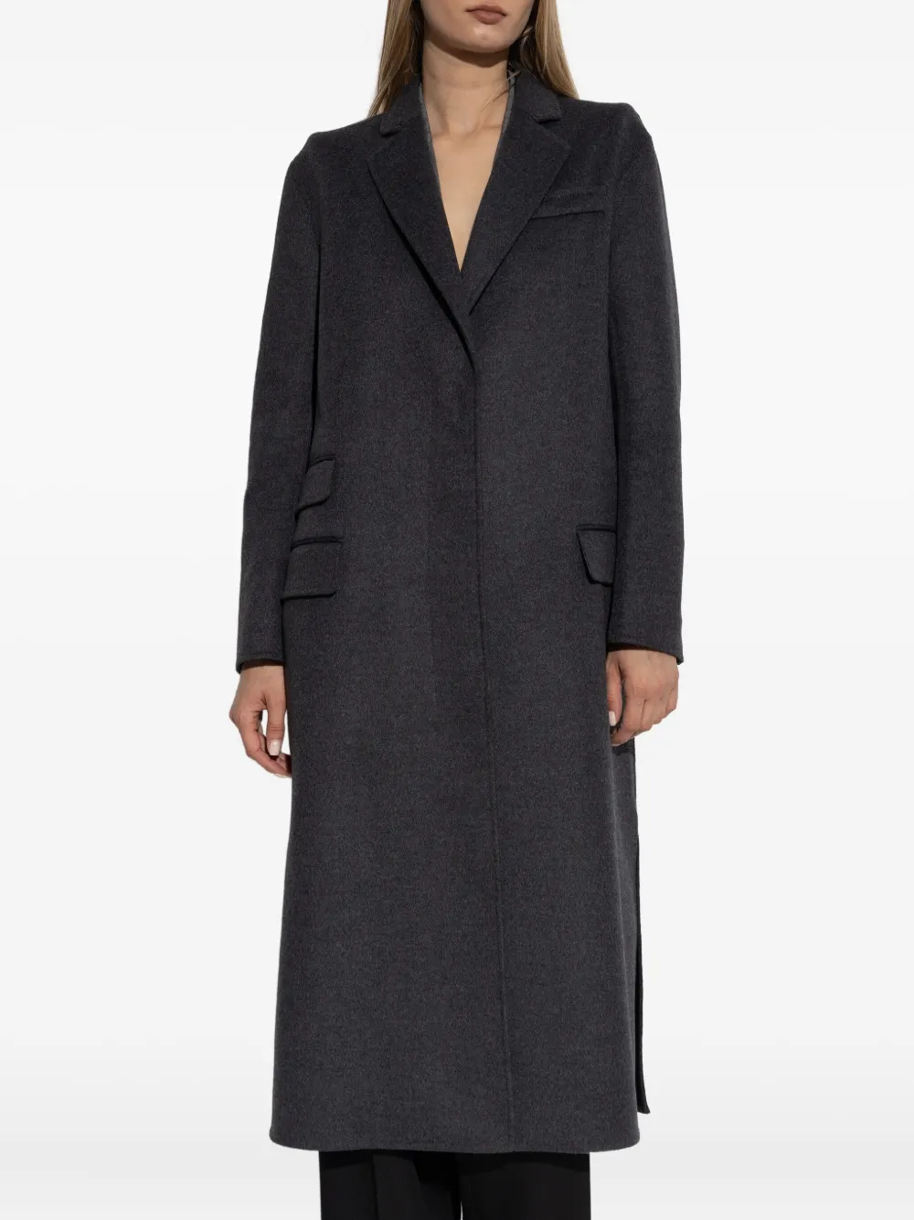 TOM FORD single-breasted wool coat Grijs