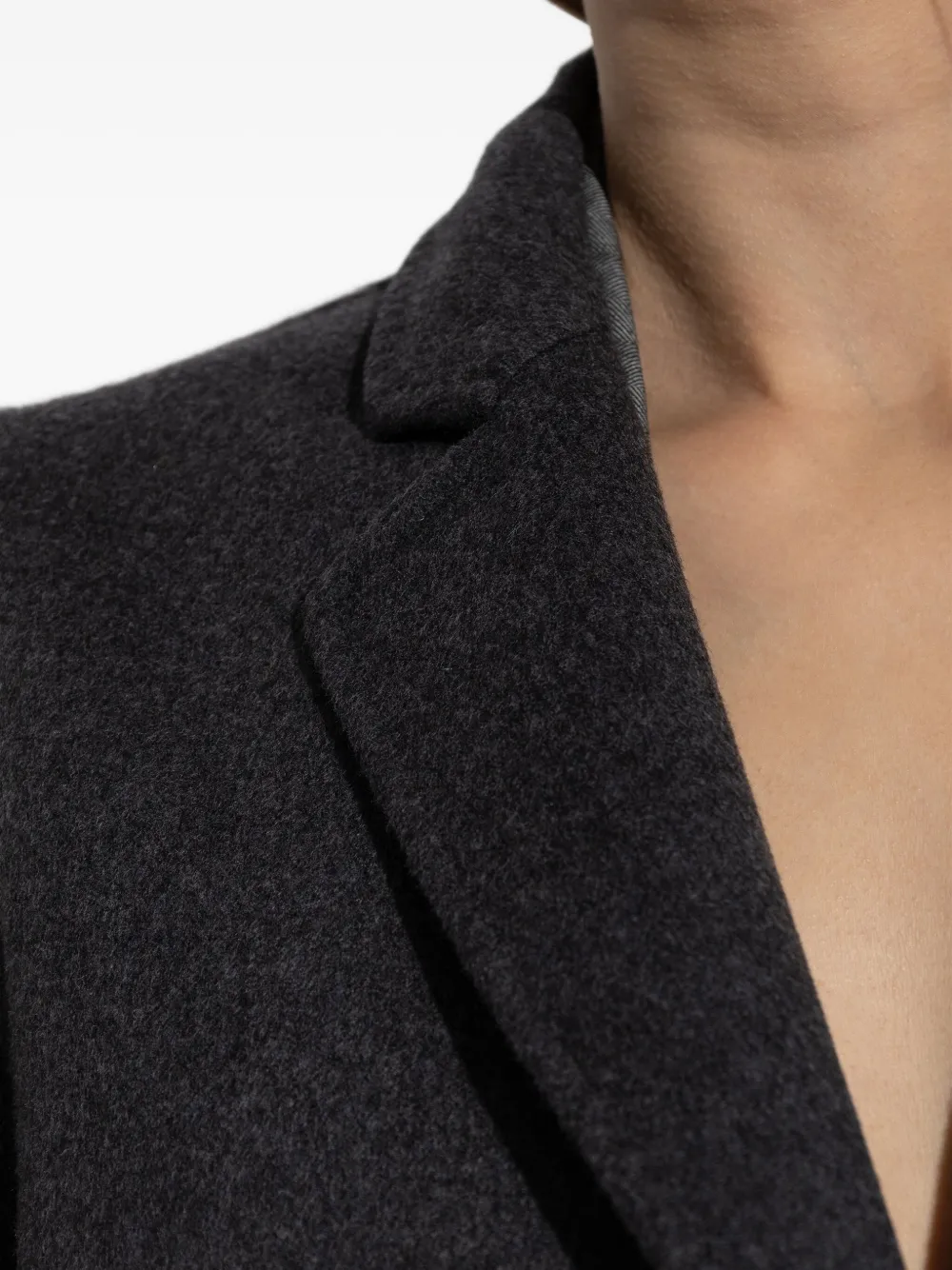 TOM FORD single-breasted wool coat Grijs