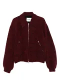 Jil Sander knitted bomber jacket - Red