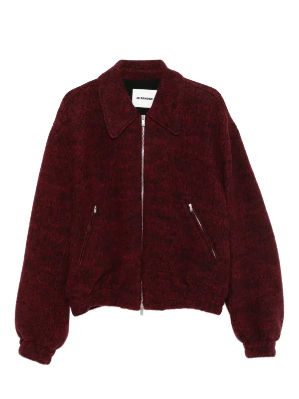 Jil Sander ニット ボンバージャケット | レッド | FARFETCH JP