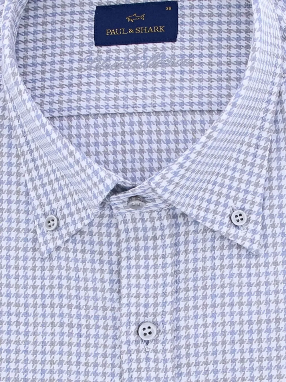 Paul & Shark Geruit overhemd Blauw