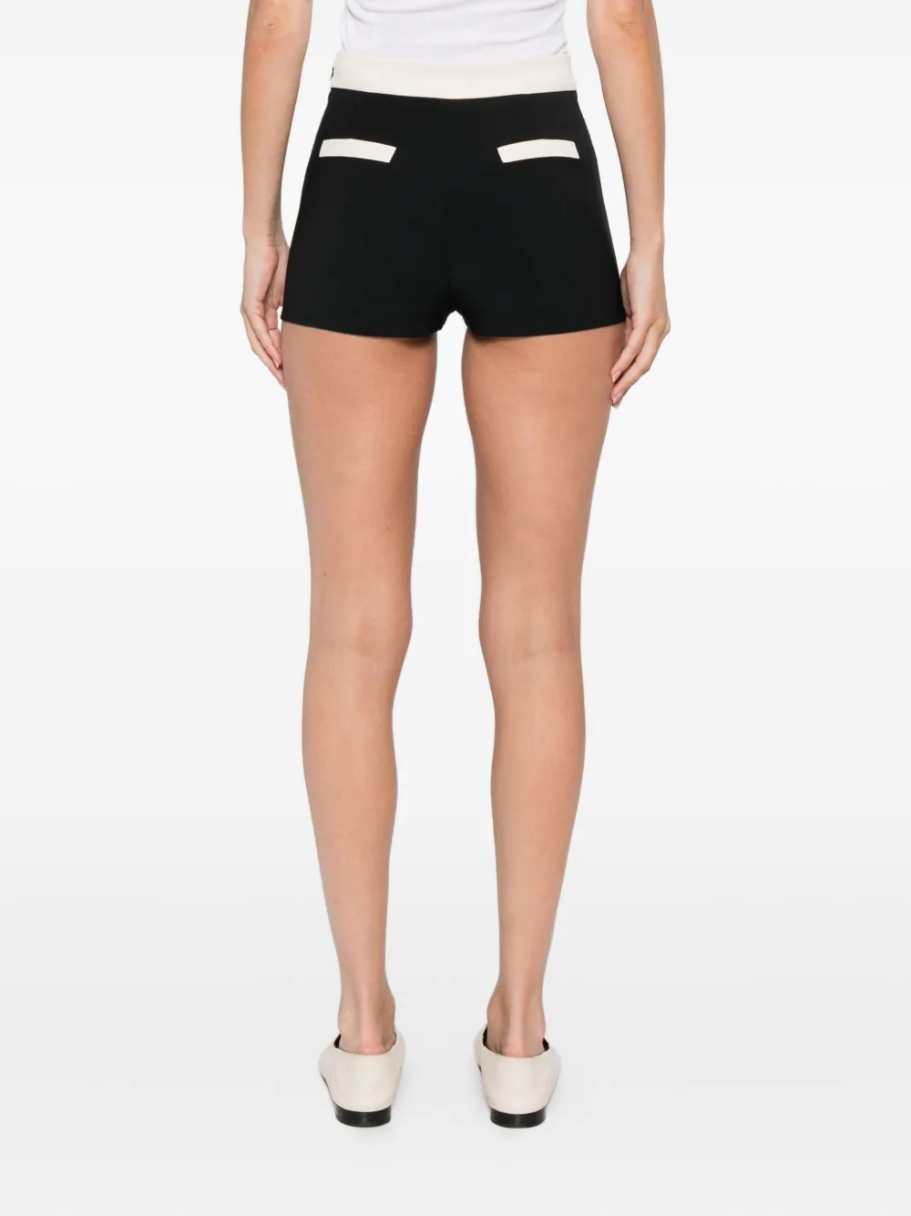 Elisabetta Franchi contrast-panel shorts Zwart