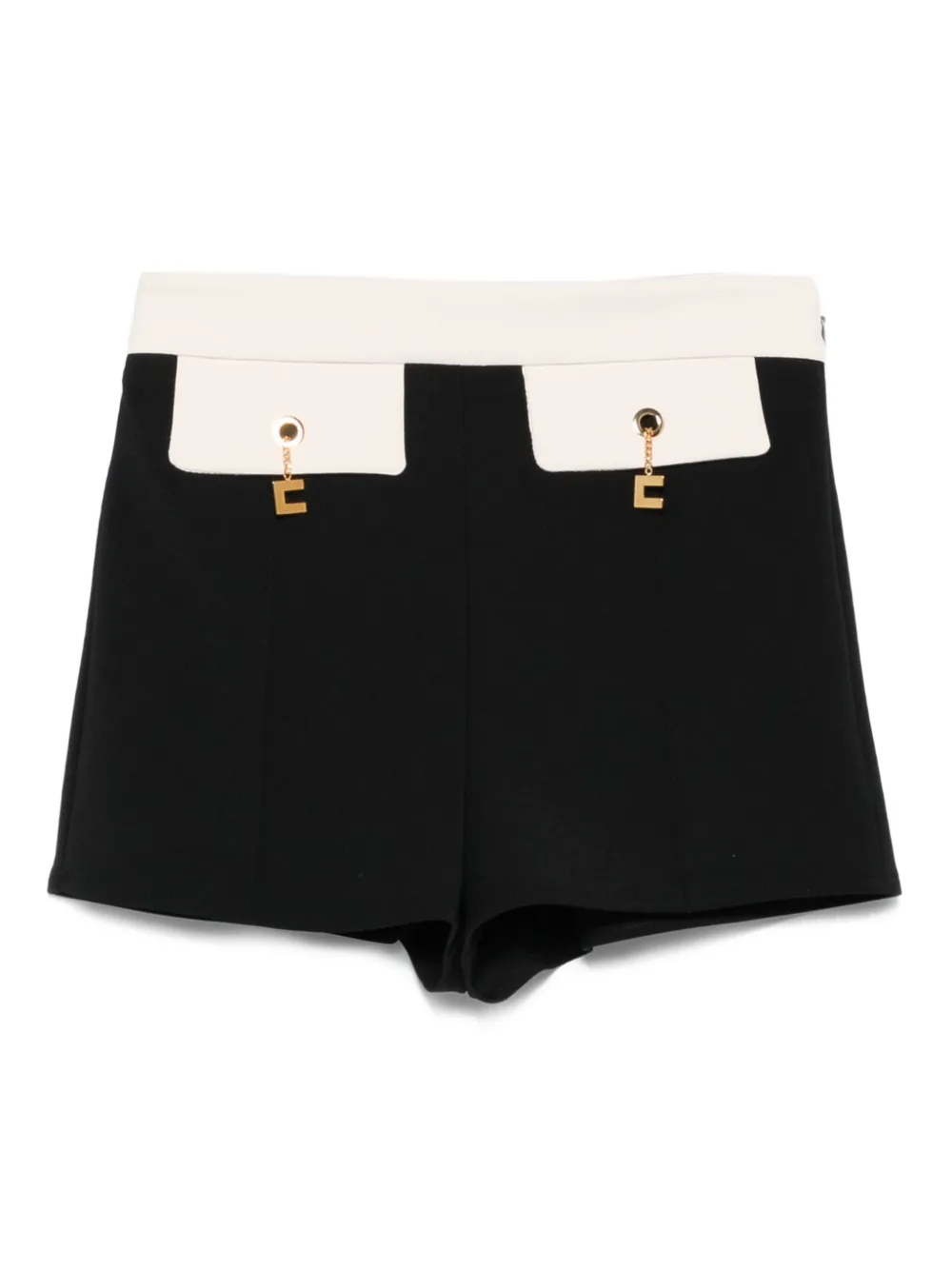 Elisabetta Franchi contrast-panel shorts Zwart