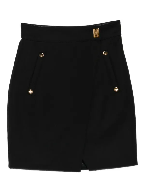 Elisabetta Franchi ボタンディテール ミニスカート | ブラック
