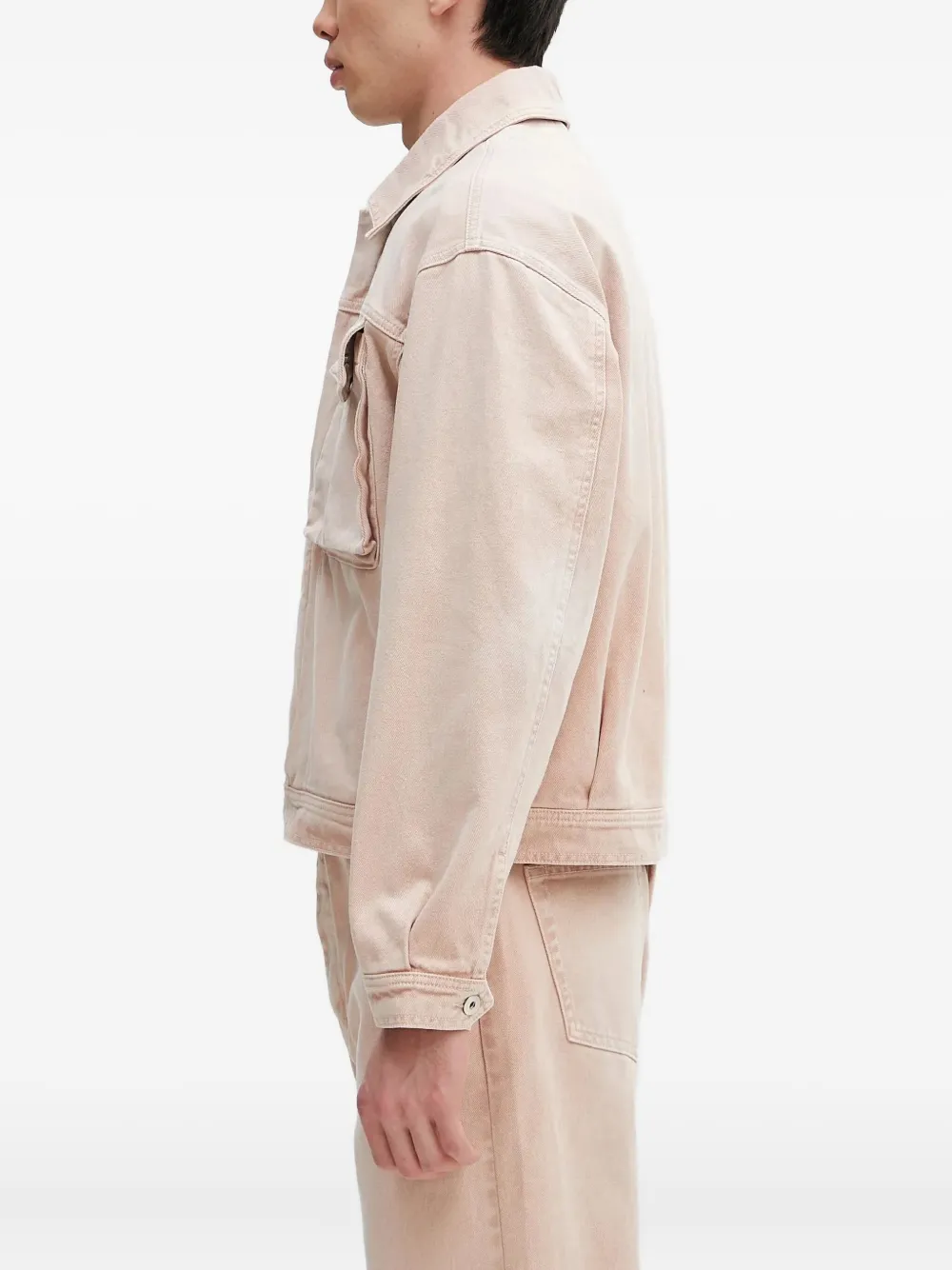 Filling Pieces Rose Dawn flap-pocket shirt jacket Roze