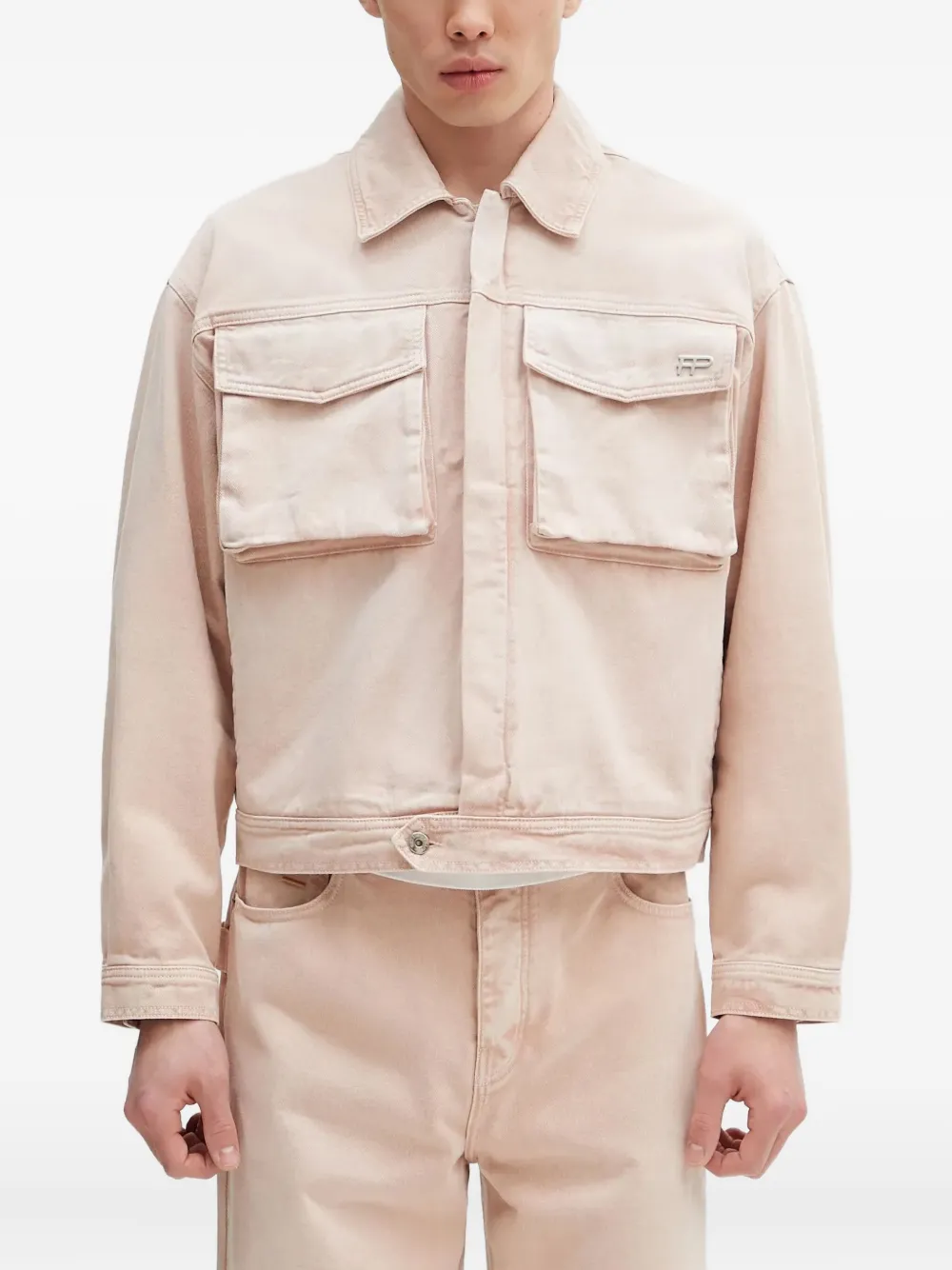 Filling Pieces Rose Dawn flap-pocket shirt jacket Roze