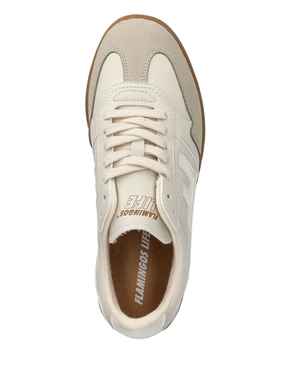Flamingos logo-detail suede trainers Neutrals