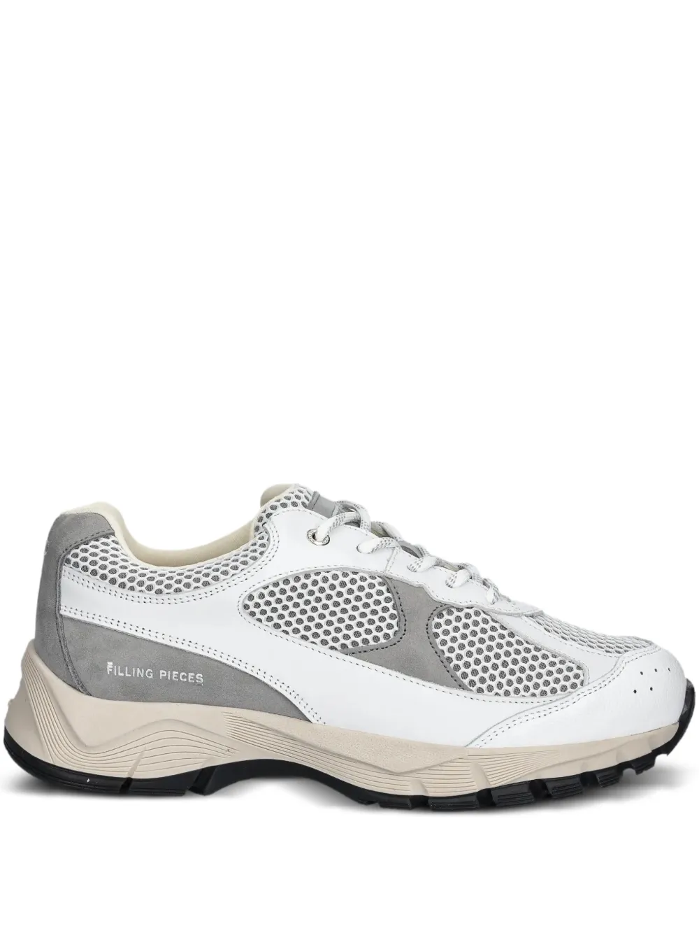 Filling Pieces Oryon mesh-panel leather sneakers Grey