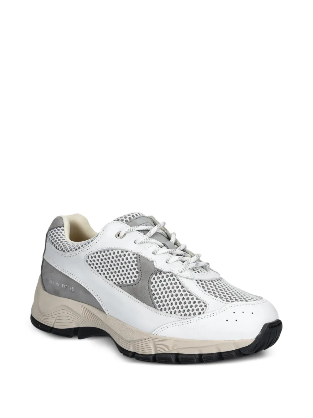 Filling Pieces Oryon mesh-panel leather sneakers Grey