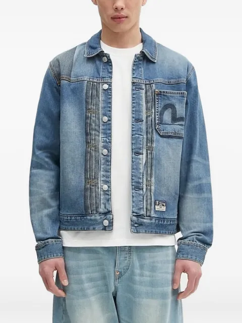 EVISU panelled denim jacket