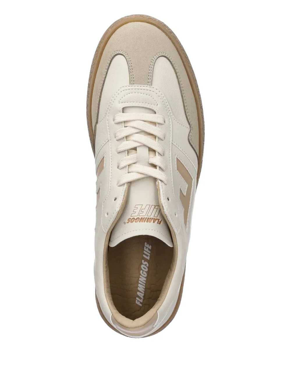 Flamingos logo-detail leather sneakers Neutrals