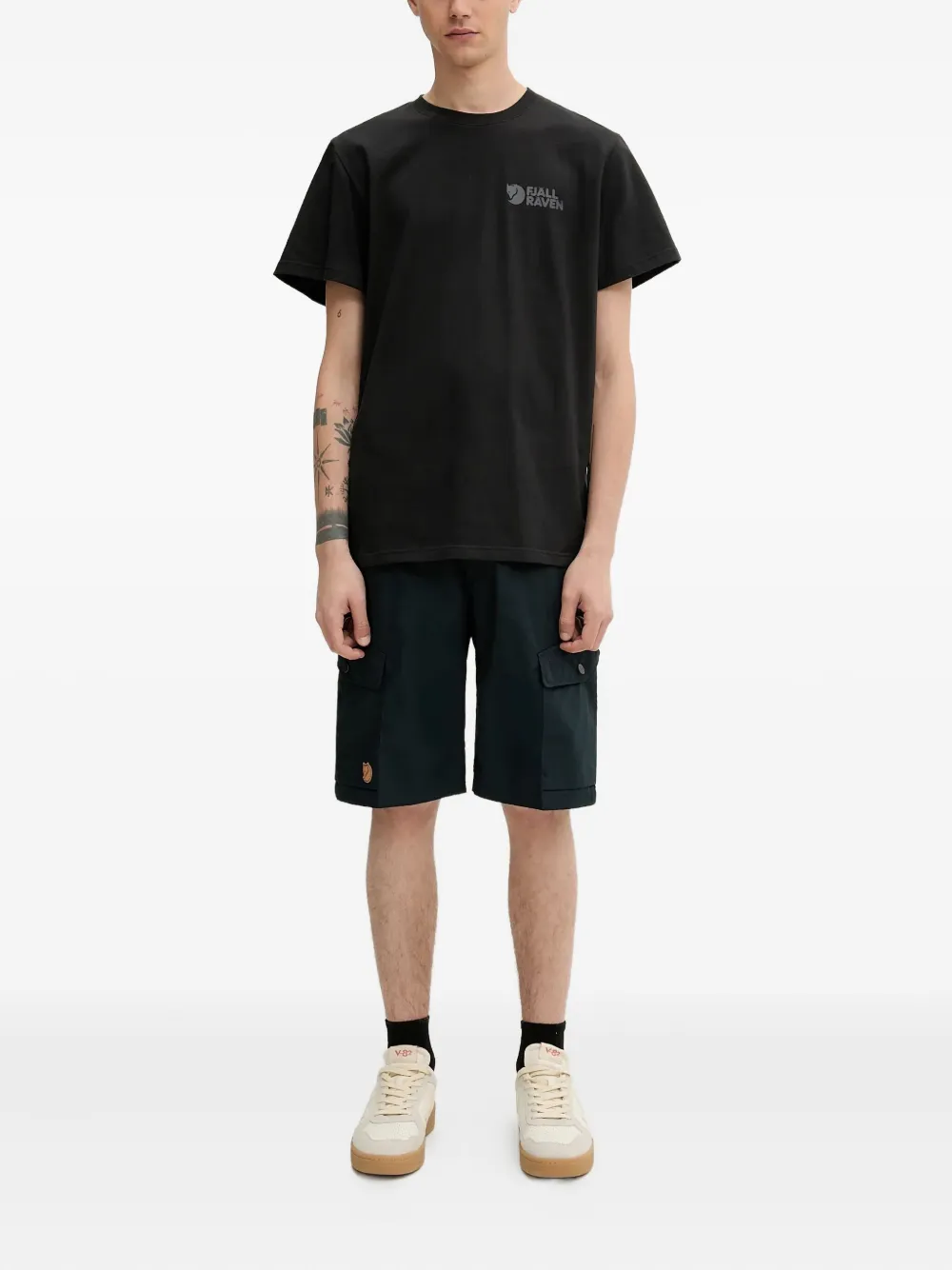 Fjällräven Shorts met opgestikte zak - Blauw