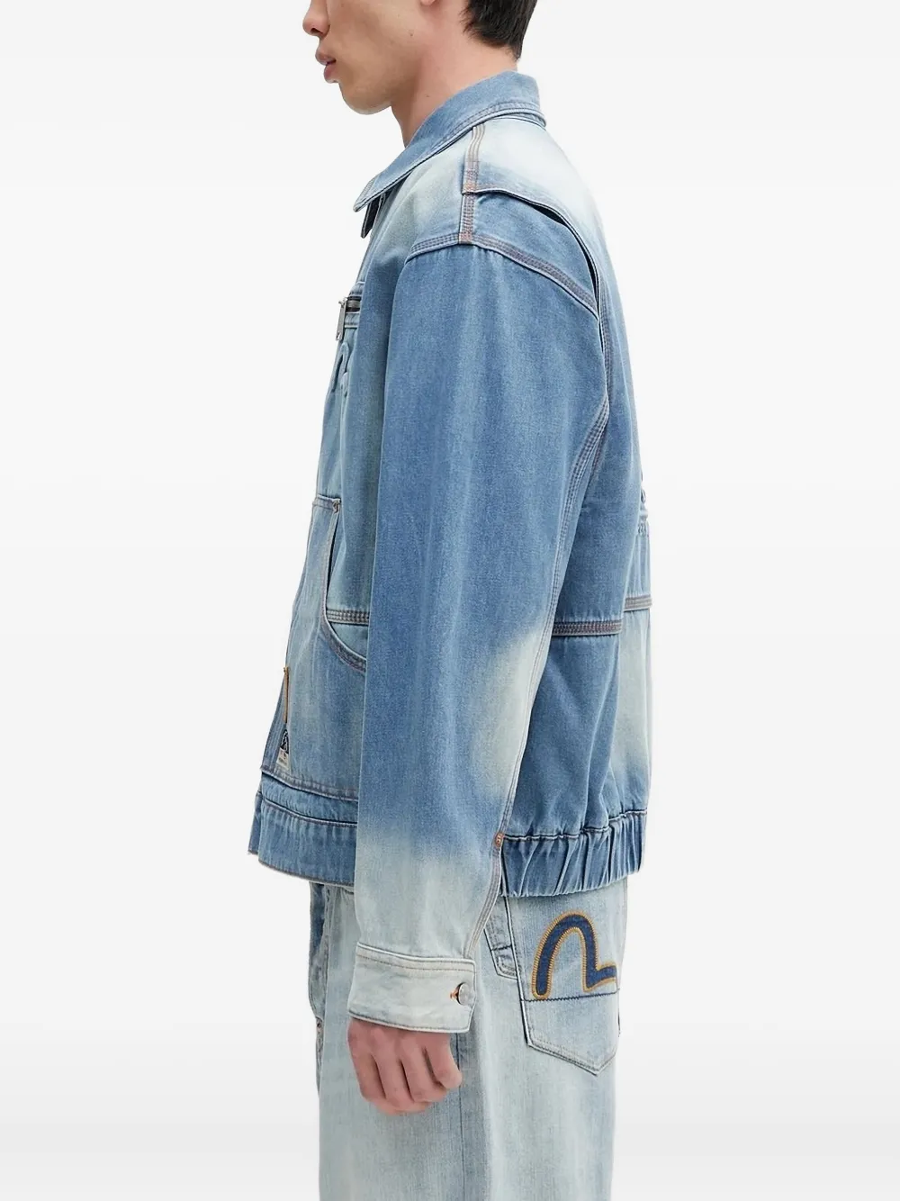 EVISU embossed-logo denim jacket | Denim Jackets | Image 2