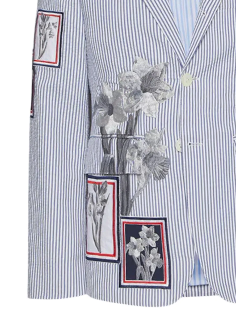 Thom Browne blazer rayé à fleurs brodées | Blazers | Image 2