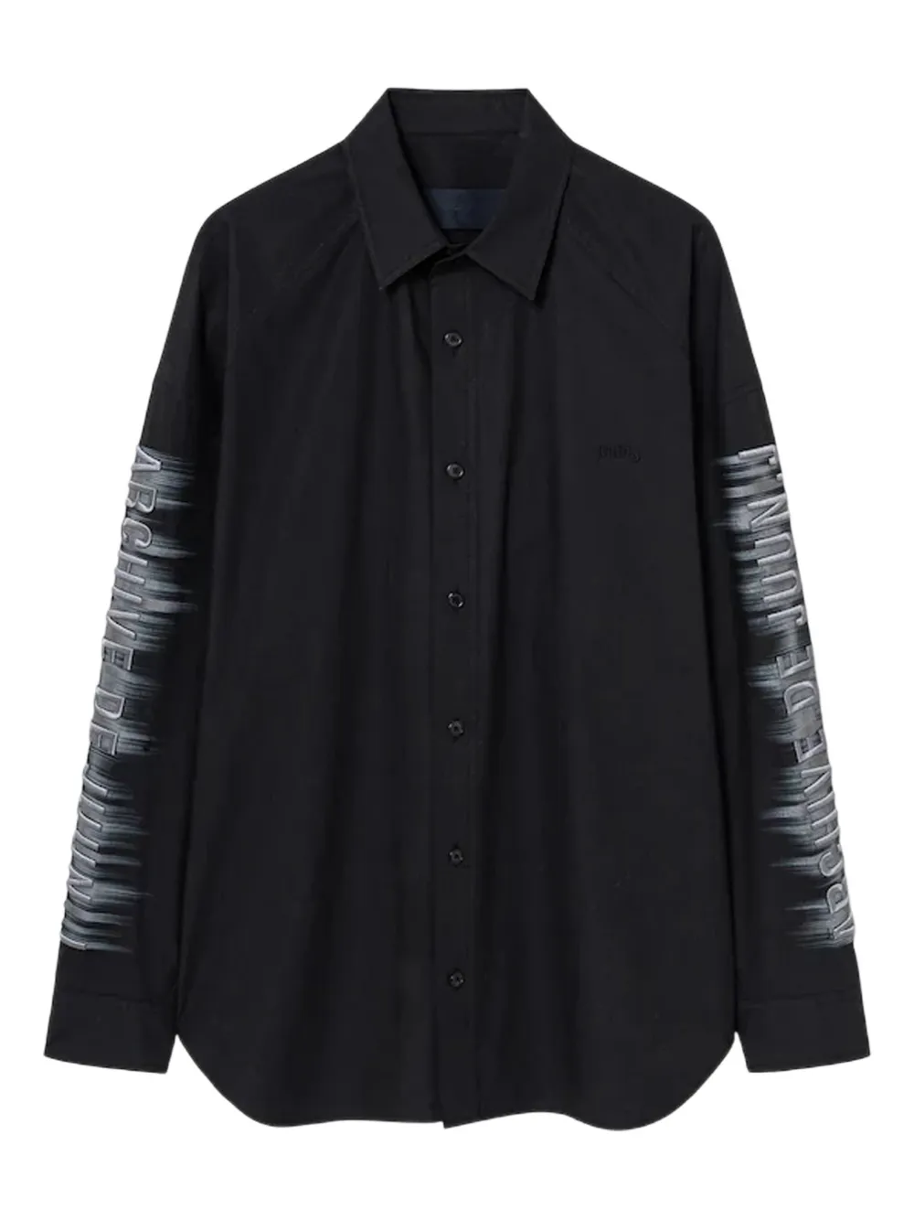 Juunj Archive Lettering Long-sleeve Shirt In Black