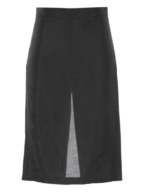 pushBUTTON semi-sheer skirt