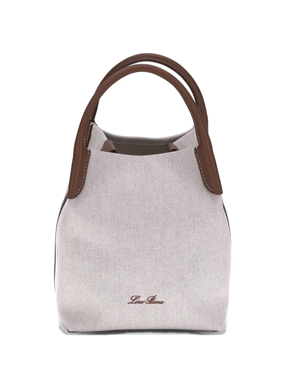 Loro Piana micro Bale leather-trim tote bag | Grey | Image 1