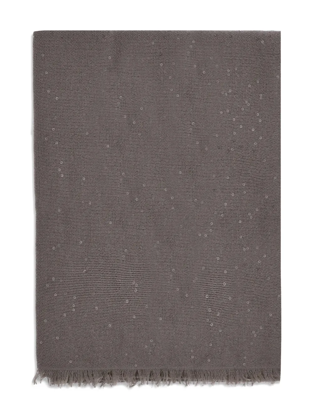 sequin-embellished frayed scarf